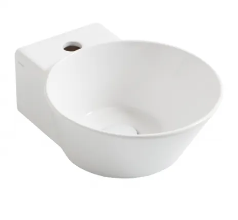 Раковина SIMAS WAVE подвесная или накладная с одним отверстием цвет белый WA05 — фото 1, Раковины накладные