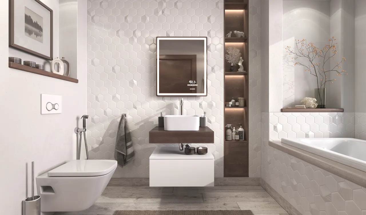 Столешница VELVEX Unit 60, дуб карпентер st.UNI.60-628 — фото 4, Столешницы под раковину