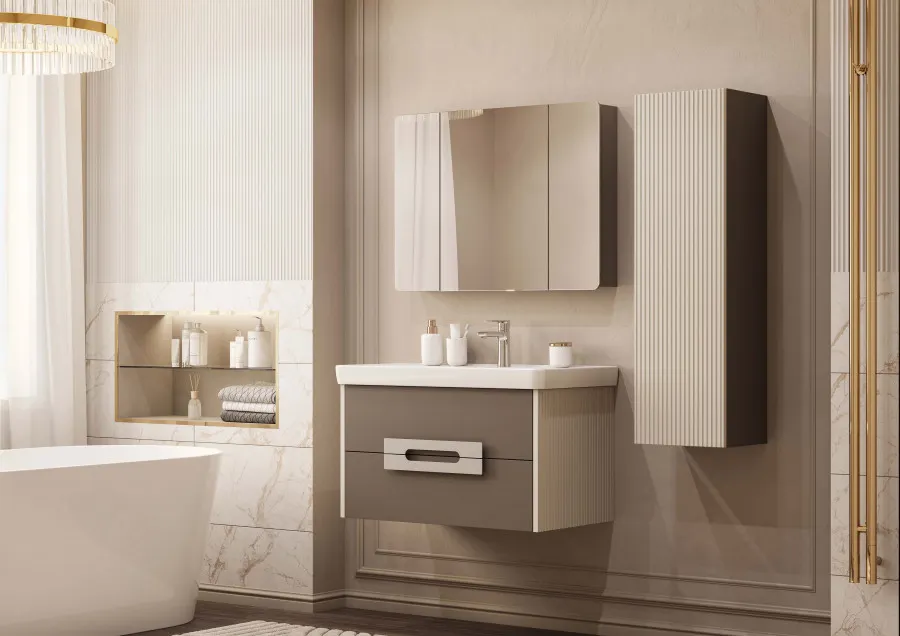 Товар: Тумба АР-ДЕКО 85, 2 ящ., кашемир (под раковину НЕО КЛАССИК 85) 1A280401DD6E0 - фото 6 Тумба АР-ДЕКО 85, 2 ящ., кашемир (под раковину НЕО КЛАССИК 85) 1A280401DD6E0 — фото 6, Тумбы под раковину