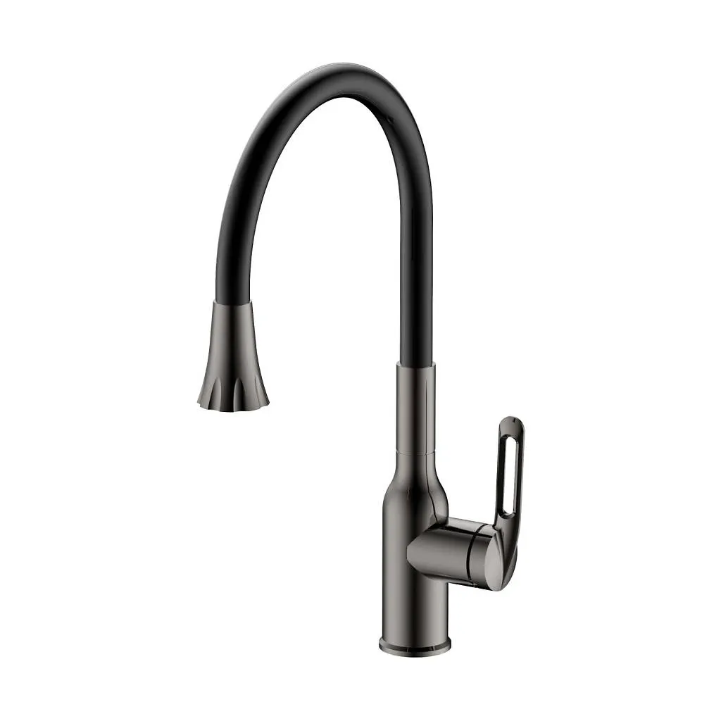 Товар: Смеситель для кухни с гибким изливом и режимом душ Haiba HB42830-3, оружейная сталь - фото 1 Смеситель для кухни с гибким изливом и режимом душ Haiba HB42830-3, оружейная сталь — фото 1, Смесители для кухни