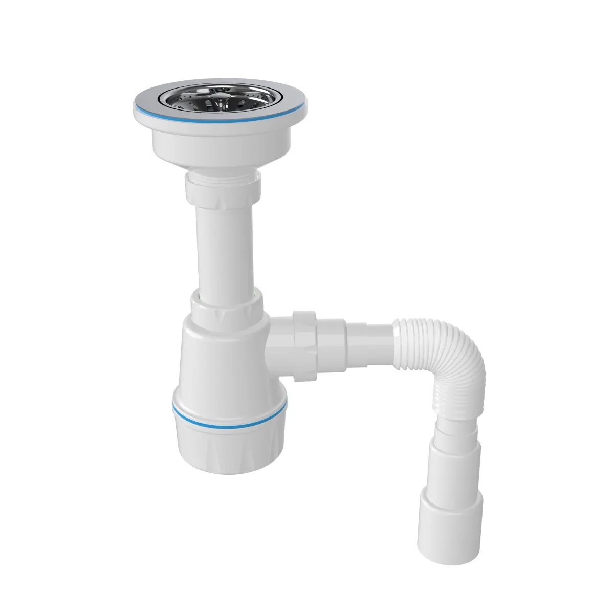 Сифон для кухонной мойки Nova NV1042, большая колба — фото 1, Сифоны