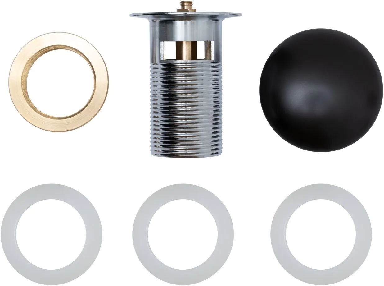 Товар: Донный клапан Aquanet черный матовый, с переливом 00333929 - фото 4 Донный клапан Aquanet черный матовый, с переливом 00333929 — фото 4, Донные клапаны