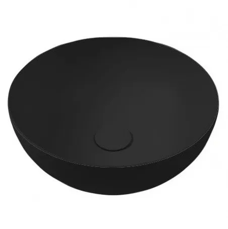 Раковина HATRIA HAPPY HOUR A0Y5A502 накладная без отверстия без перелива цвет черный матовый — фото 1, Раковины