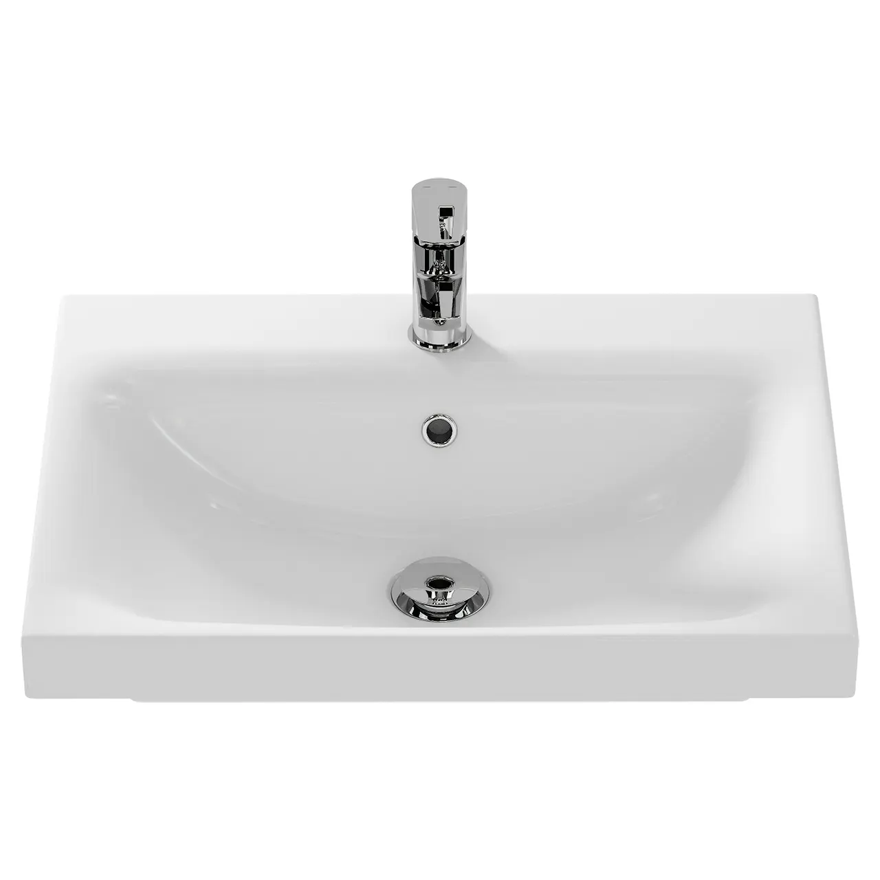 Умывальник мебельный MODUO 60см / CERSANIT S-UM-MOD60/1 — фото 2, Раковины