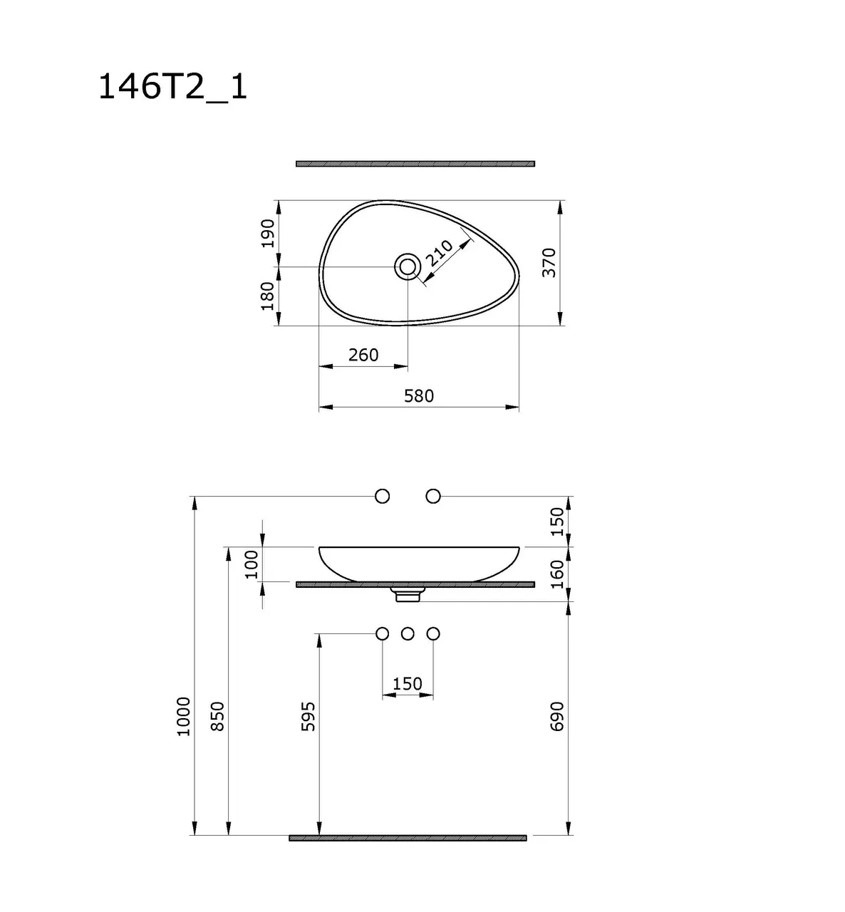 Товар: Раковина Ambassador Kingston 146T20401 (580*370*100) БЕЖЕВАЯ МАТОВАЯ - фото 3 Раковина Ambassador Kingston 146T20401 (580*370*100) БЕЖЕВАЯ МАТОВАЯ — фото 3, Раковины