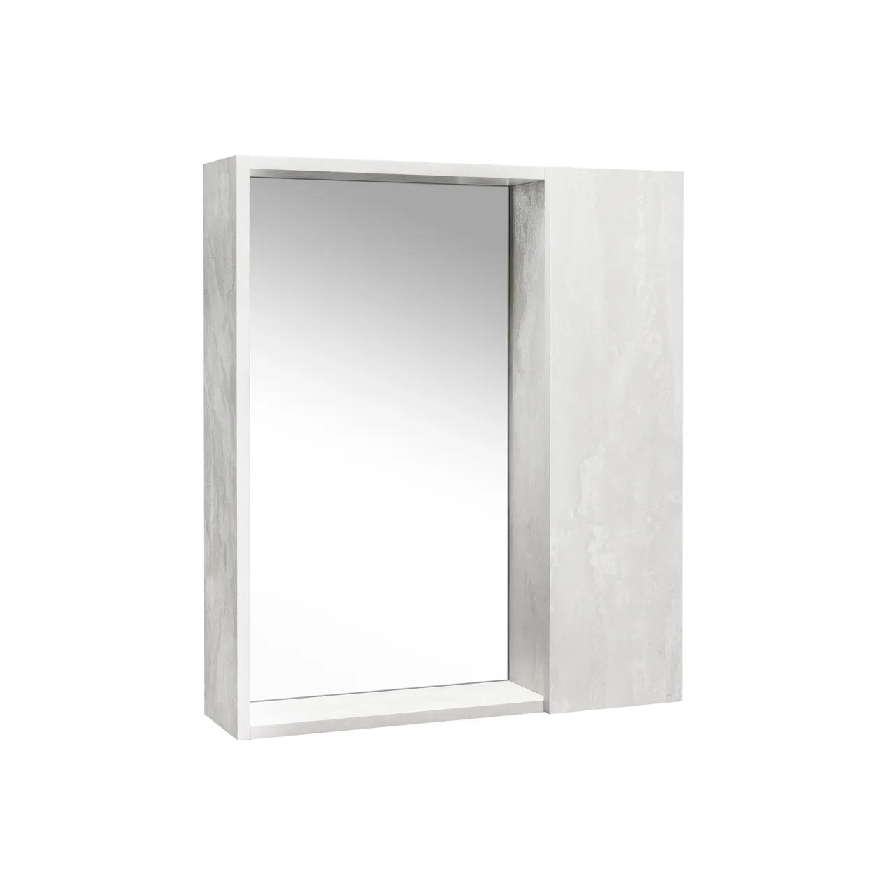 Зеркало со шкафом VIANT БЕРЛИН 60 подвесное цемент (VBER60C-ZSH) — фото 2, Зеркальные шкафы в ванную