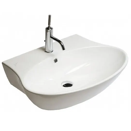 Товар: Раковина HATRIA NIDO YXEM01 накладная с одним отверстием с переливом цвет белый - фото 1 Раковина HATRIA NIDO YXEM01 накладная с одним отверстием с переливом цвет белый — фото 1, Раковины