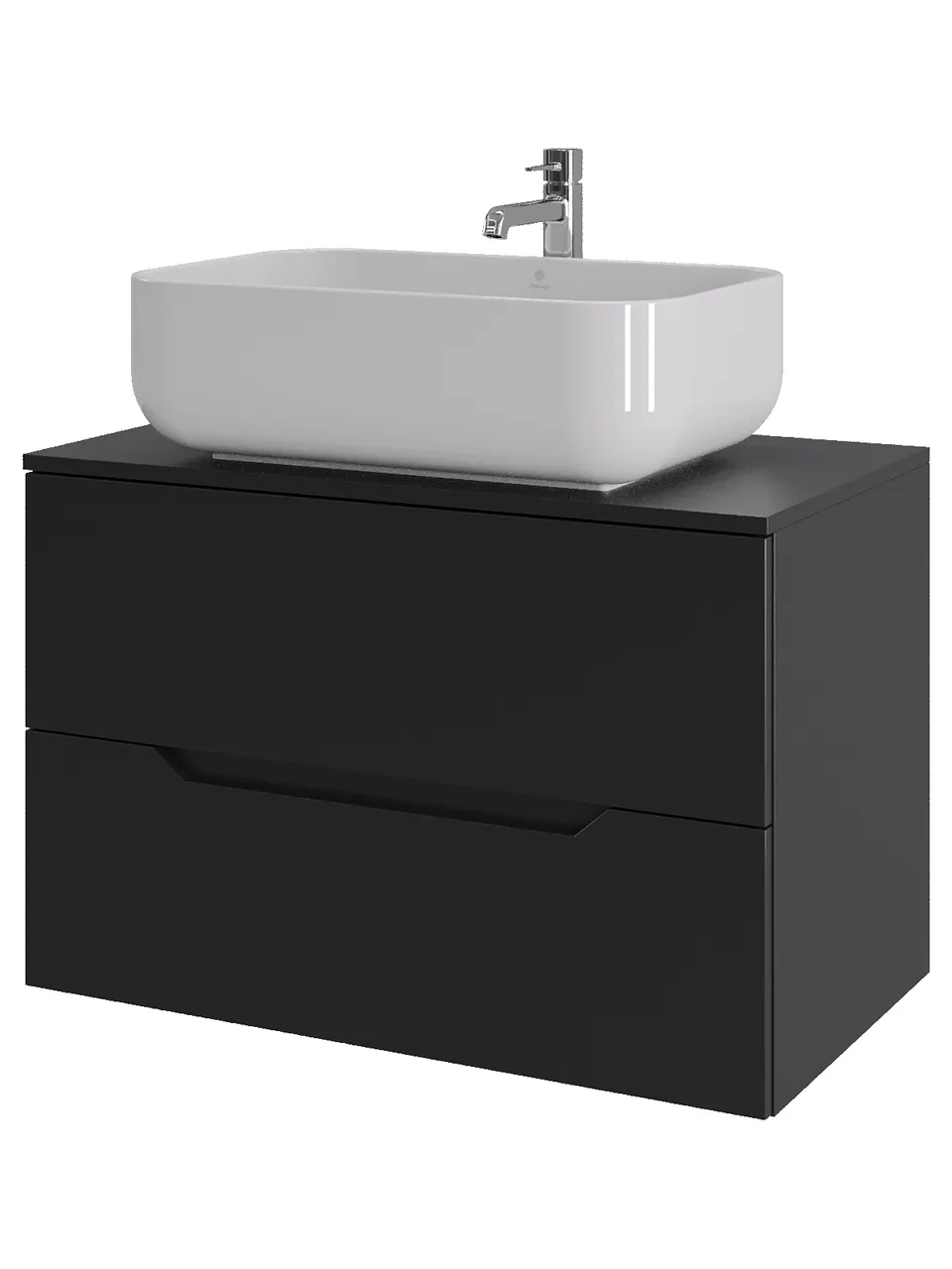 Товар: Orange Line Li-80TubMDF+B03-600W тумба с раковиной подвесная 80 см, черный/белый Li-80TubMDF+B03-600W - фото 6 Orange Line Li-80TubMDF+B03-600W тумба с раковиной подвесная 80 см, черный/белый Li-80TubMDF+B03-600W — фото 6, Тумбы с раковиной