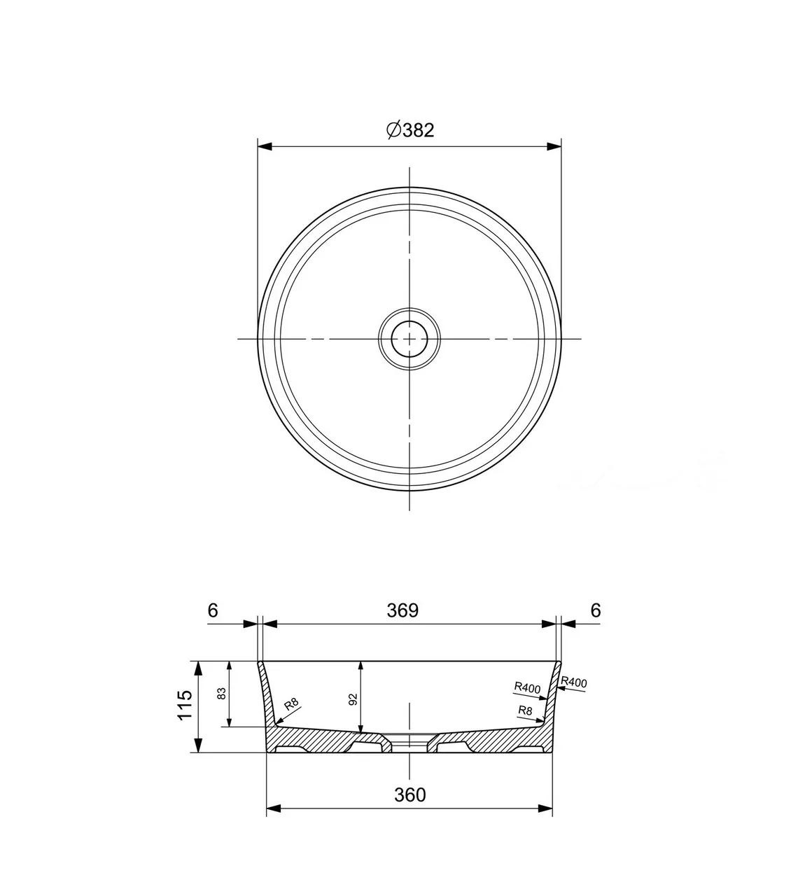 Товар: Раковина Ambassador Conrad 226T20003 (382*382*115) БЕЛАЯ - фото 3 Раковина Ambassador Conrad 226T20003 (382*382*115) БЕЛАЯ — фото 3, Раковины