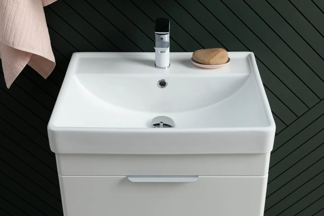 Товар: Раковина Aquanet Ирис 60 белая 00301803 - фото 9 Раковина Aquanet Ирис 60 белая 00301803 — фото 9, Раковины