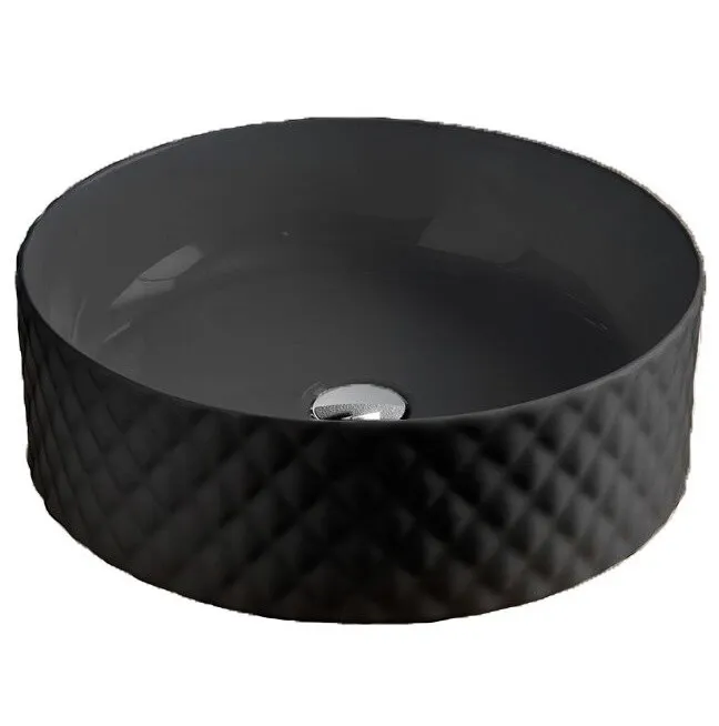 Раковина Artceram Rombo накладная без отверстий цвет черный матовый OSL009 17 00 — фото 2, Раковины накладные