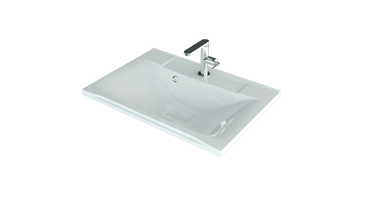 Раковина мебельная и на столешницу Milen 75 4627173210102 — фото 1, Раковины накладные