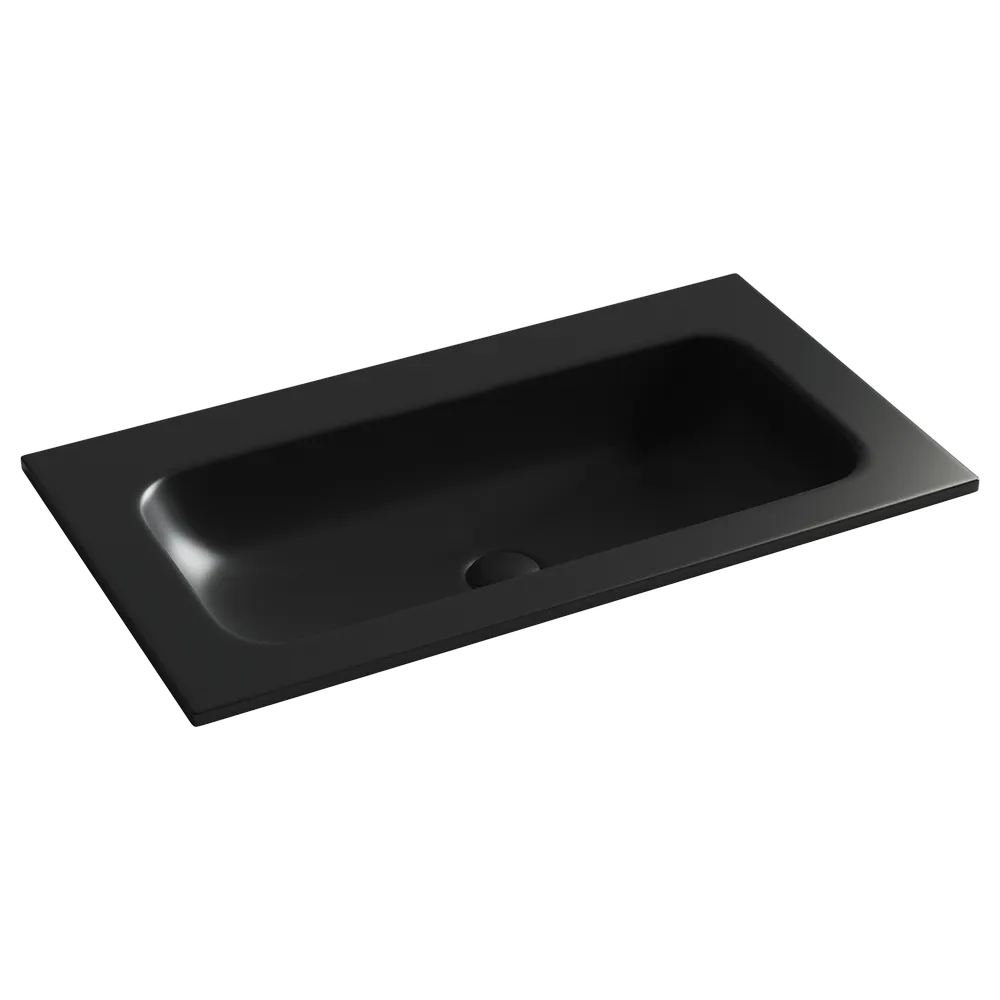 Раковина накладная мебельная Grace прямоугольная без отверстия под смеситель, 810x457x137мм, цвет черный матовый, арт. CN7012MBwx — фото 1, Раковины накладные