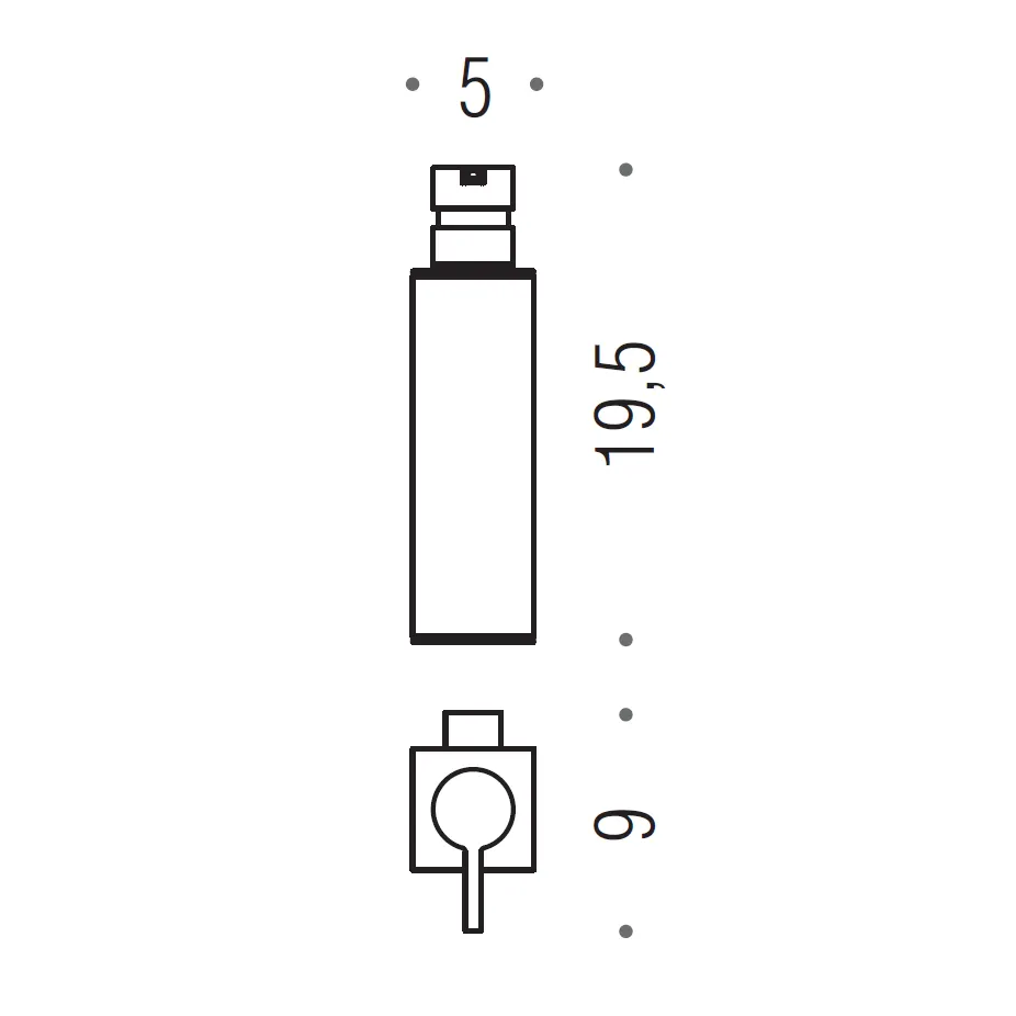 Дозатор COLOMBO DESIGN MINI Q B9343.HPS1 настенный цвет нержавеющая сталь — фото 2, Дозаторы