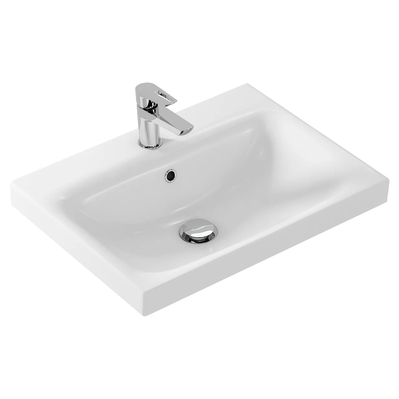 Товар: Умывальник мебельный MODUO 60см / CERSANIT S-UM-MOD60/1 - фото 1 Умывальник мебельный MODUO 60см / CERSANIT S-UM-MOD60/1 — фото 1, Раковины