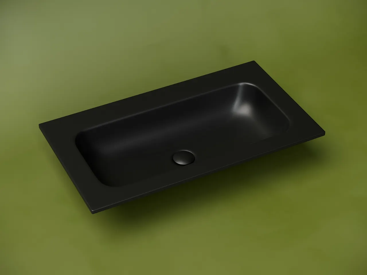 Раковина накладная мебельная Grace прямоугольная без отверстия под смеситель, 810x457x137мм, цвет черный матовый, арт. CN7012MBwx — фото 2, Раковины накладные