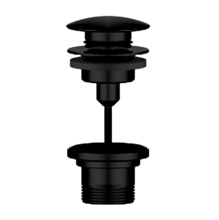 Донный клапан Bossini Teo Z00700.073 Click-Clack без перелива 1” 1⁄4 цвет черный матовый — фото 2, Донные клапаны