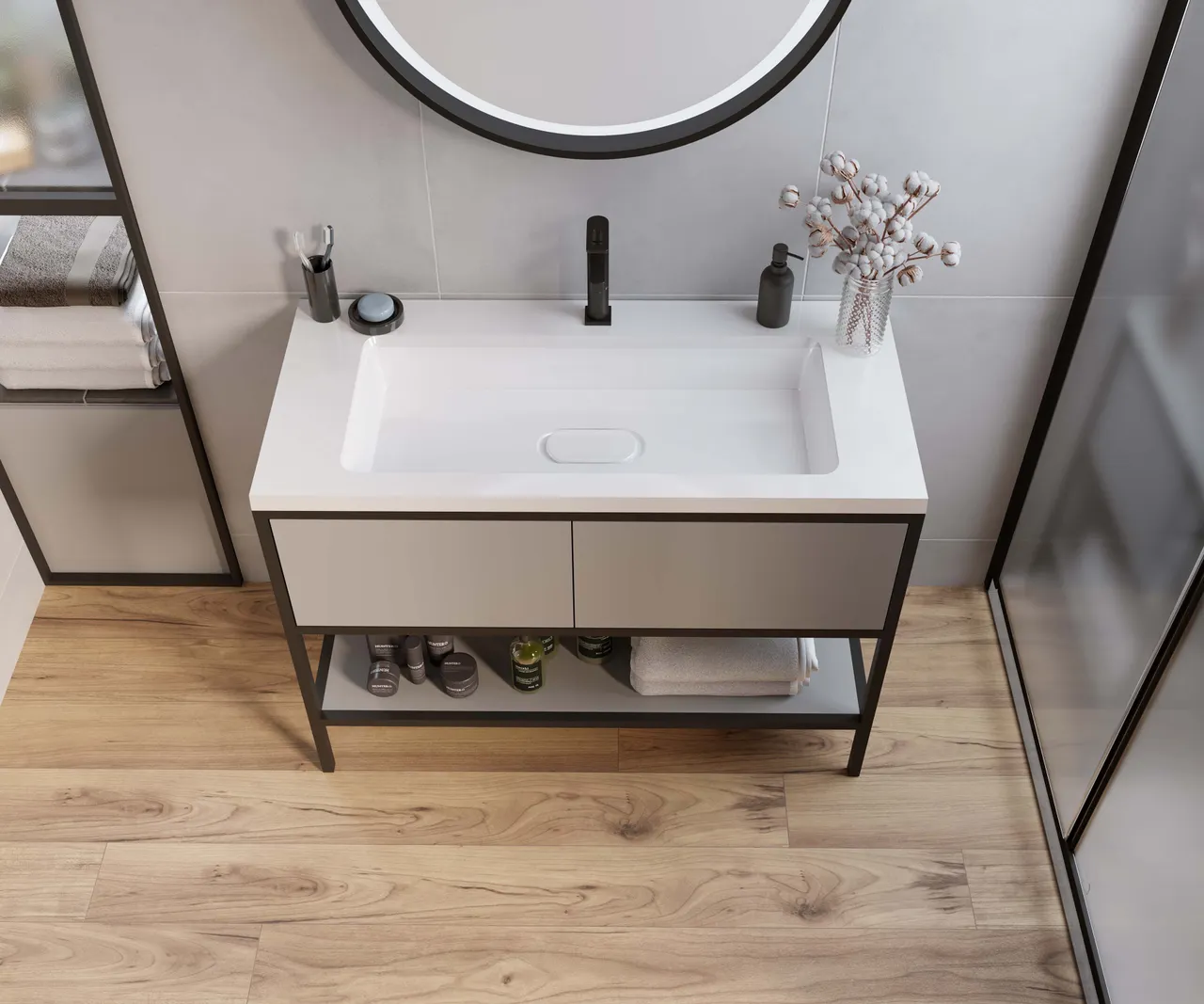 Раковина мебельная и на столешницу Modul 100 4627173210447 — фото 4, Раковины накладные