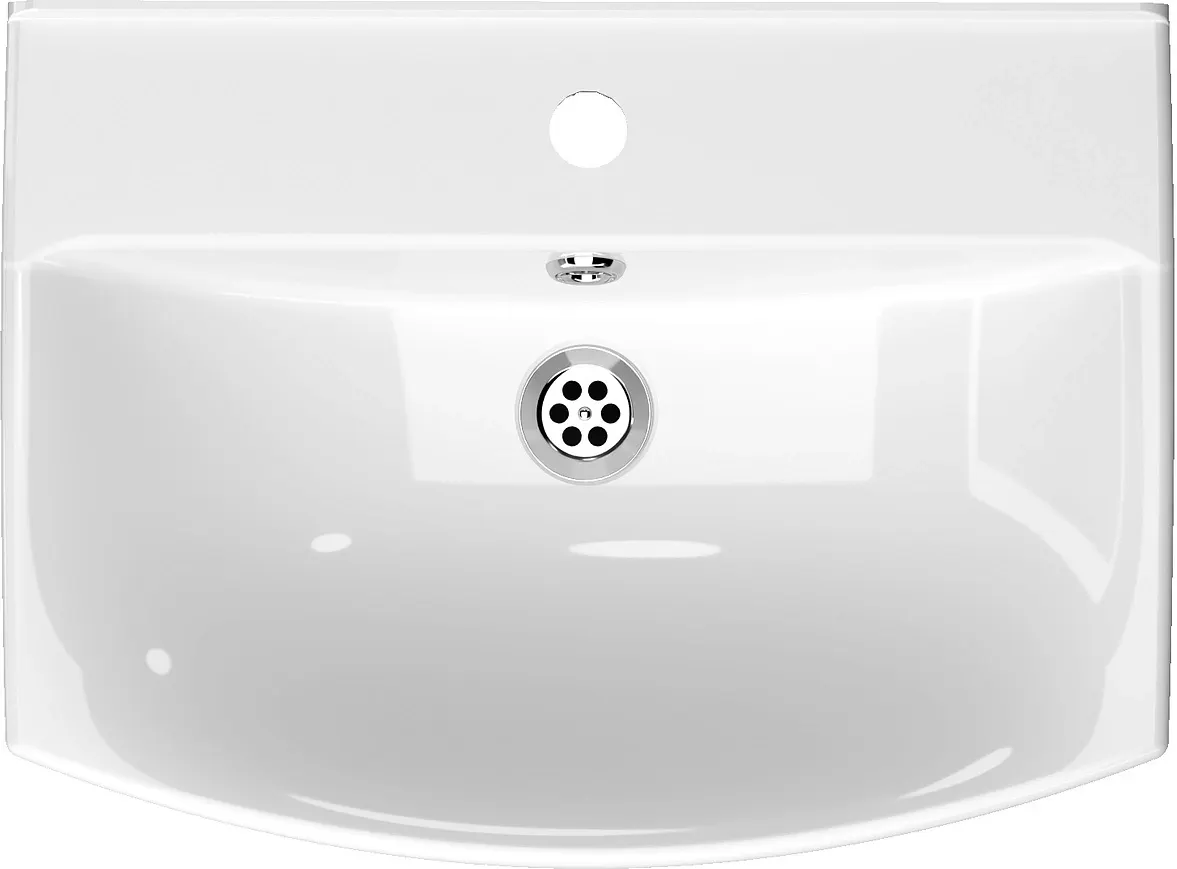 Раковина КЕРАМИН КЛЕРМОНТ 55 белый глянец CDB00028499 (4810531150060) — фото 2, Раковины