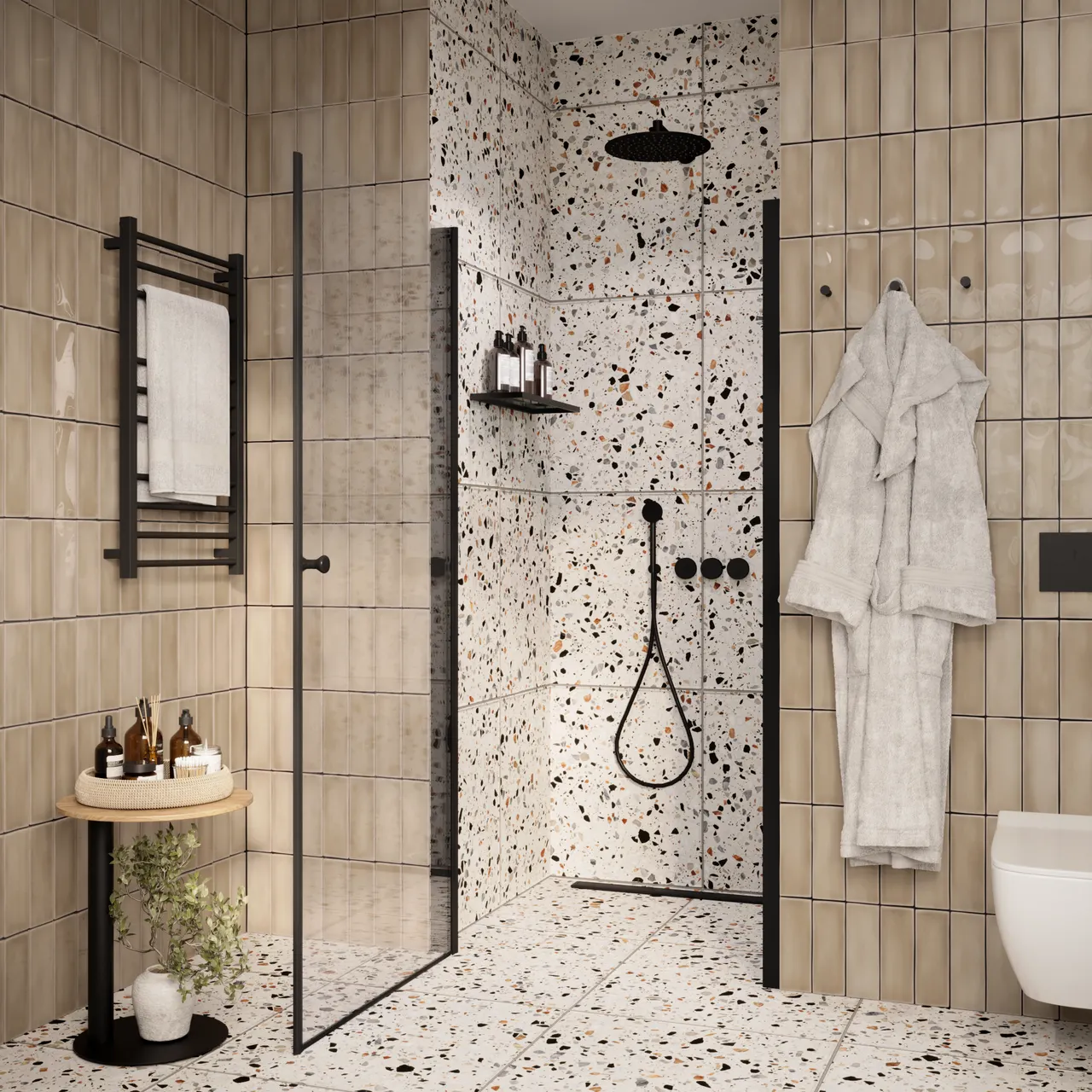 Дверь DE70B душевая в нишу PARLY (70x185) — фото 2, Душевые двери в нишу