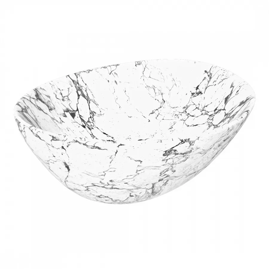 Раковина чаша Maretti EN13NS87-740MR, белый мрамор — фото 1, Раковины