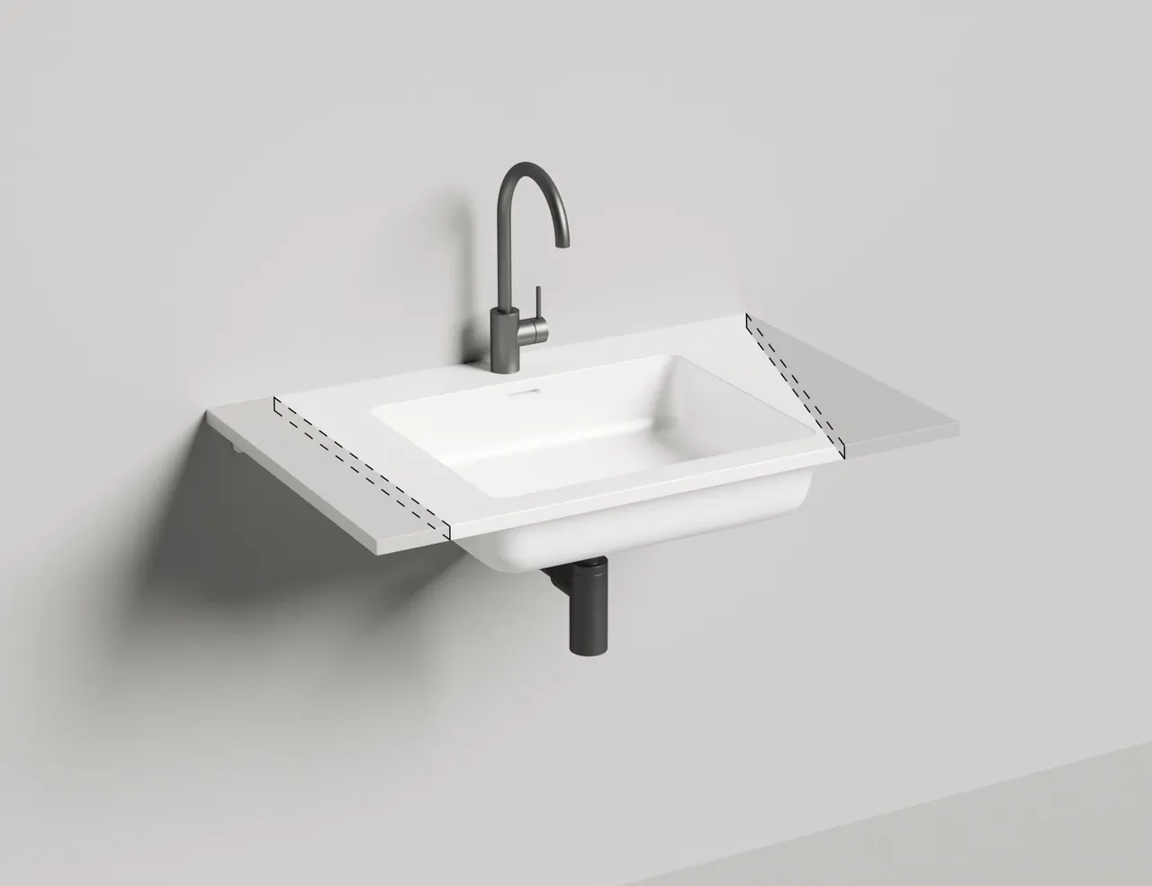 Раковина столешница ONDA 80 1402201M — фото 1, Раковины