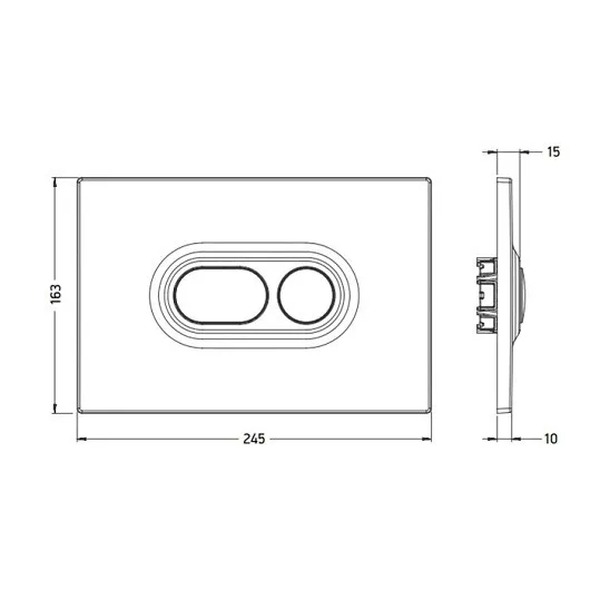 Клавиша смыва Artceram Atelier для унитаза цвет белый 702.000.05 — фото 1, Кнопки смыва