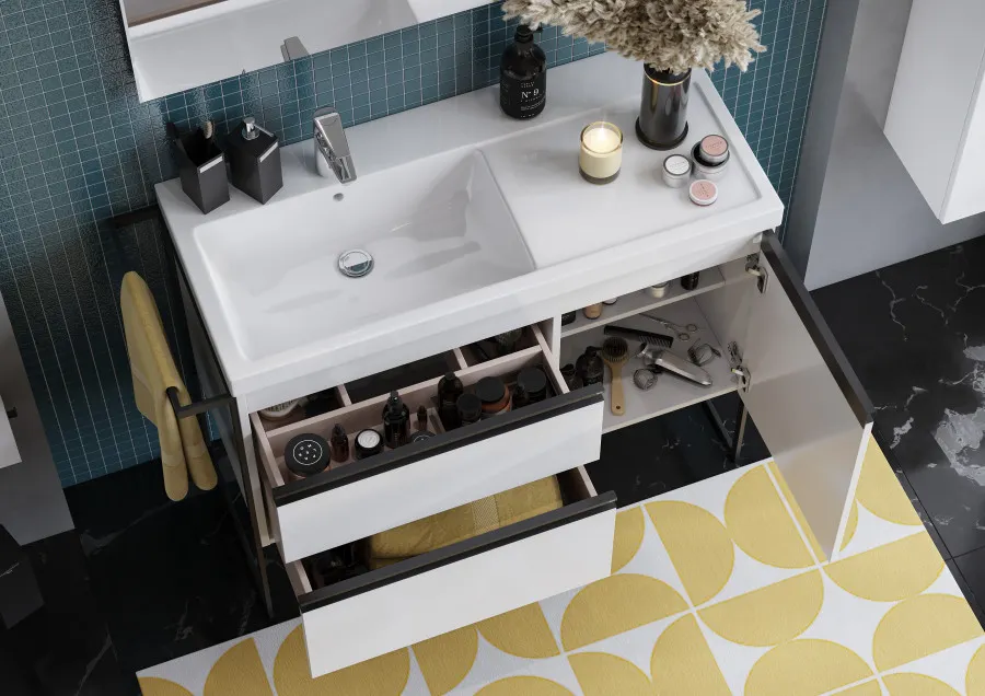 GAP PLUS Мебельная раковина 100, с увеличенной высотой бортика, левая 73270MB004 — фото 5, Раковины