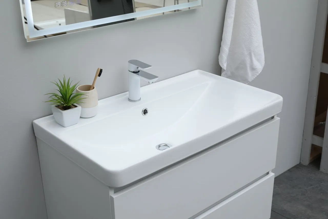 Товар: Раковина Aquanet Ирис 90 белая 00323883 - фото 9 Раковина Aquanet Ирис 90 белая 00323883 — фото 9, Раковины