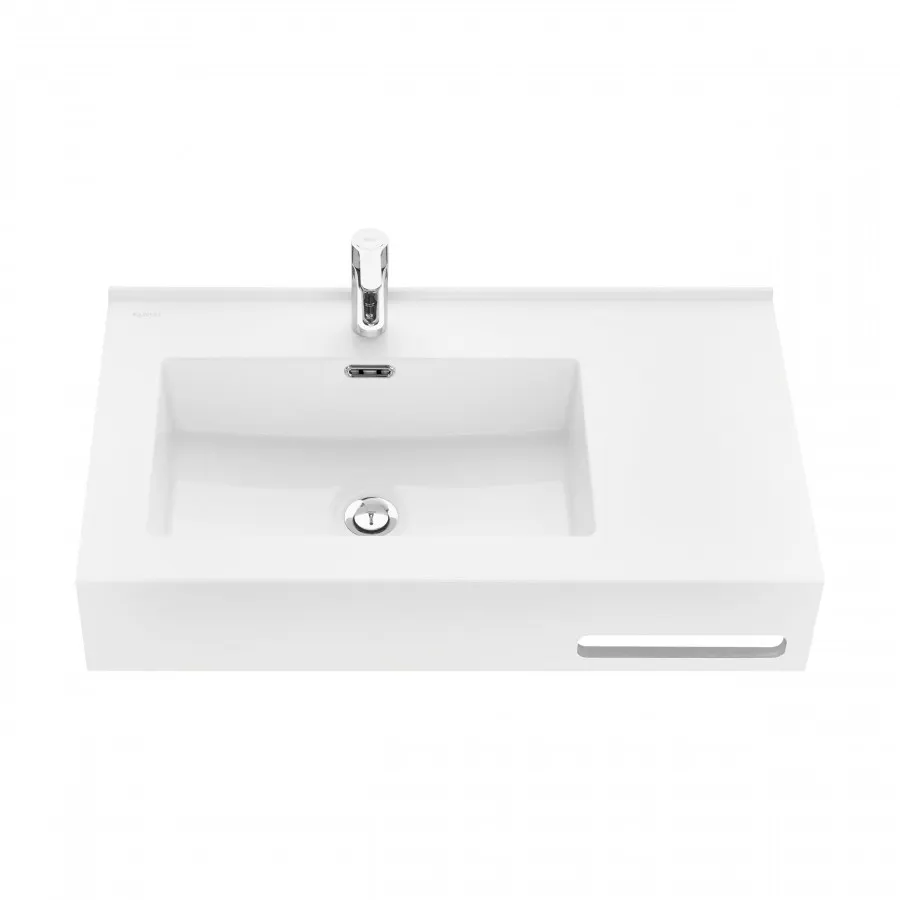 Раковина КВАДРО Про 80, левая 1A734431QA01L — фото 1, Раковины