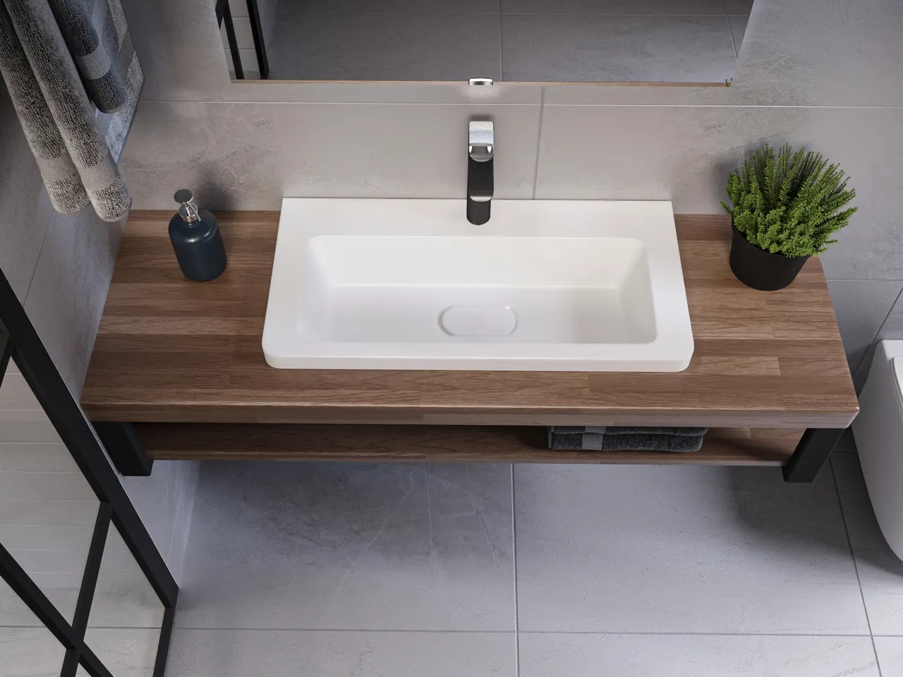 Раковина мебельная и на столешницу Modul Slim 70 4627173210911 — фото 5, Раковины накладные