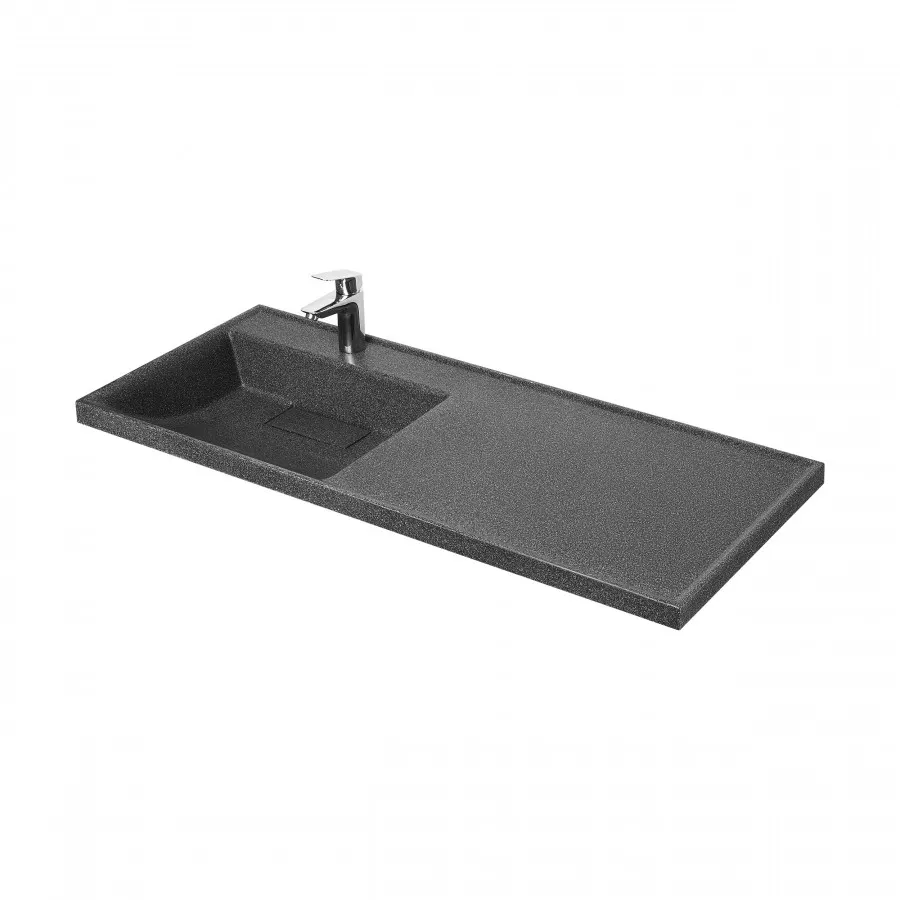 Товар: Раковина ЛОНДРИ 120, левая, графит 1A72843KLH21L - фото 2 Раковина ЛОНДРИ 120, левая, графит 1A72843KLH21L — фото 2, Раковины