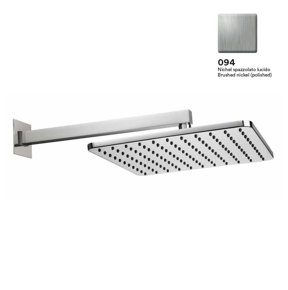 Товар: Верхний душ Bossini Cosmo H69598I.094 280x280 мм настенный с кронштейном 40 см Easy Clean цвет никель шлифованный - фото 3 Верхний душ Bossini Cosmo H69598I.094 280x280 мм настенный с кронштейном 40 см Easy Clean цвет никель шлифованный — фото 3, Верхние души