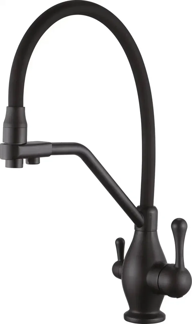 Смеситель для кухни Rose R858H, черный — фото 1, Смесители для кухни