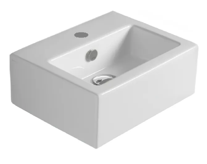 Товар: Раковина SIMAS FROZEN подвесная с одним отверстием в центре цвет белый FZ14.1 - фото 1 Раковина SIMAS FROZEN подвесная с одним отверстием в центре цвет белый FZ14.1 — фото 1, Раковины подвесные