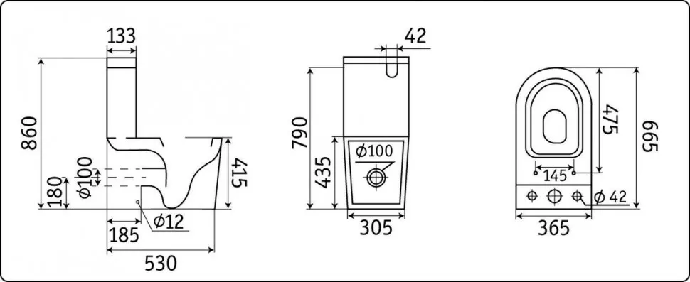 Товар: Унитаз напольный CeramaLux 2178 - фото 1 Унитаз напольный CeramaLux 2178 — фото 1, Напольные унитазы