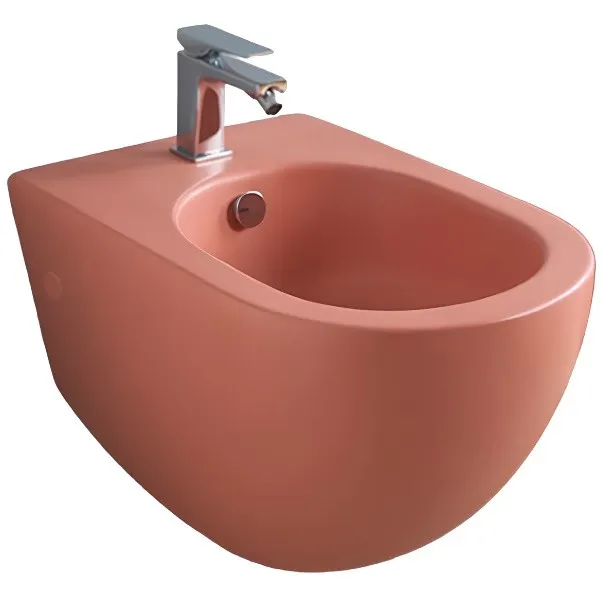 Биде Artceram File 2.0 подвесной с одним отверстием цвет Red coral FLB001 14 00 — фото 2, Биде подвесные