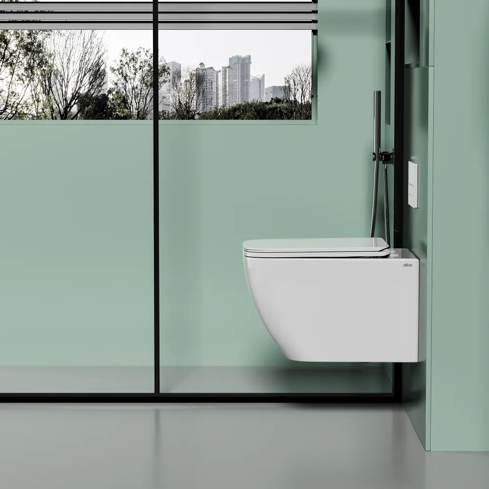 Товар: Унитаз ABBER Ultra AC1303 подвесной белый с ультратонким ободком - фото 4 Унитаз ABBER Ultra AC1303 подвесной белый с ультратонким ободком — фото 4, Подвесные унитазы