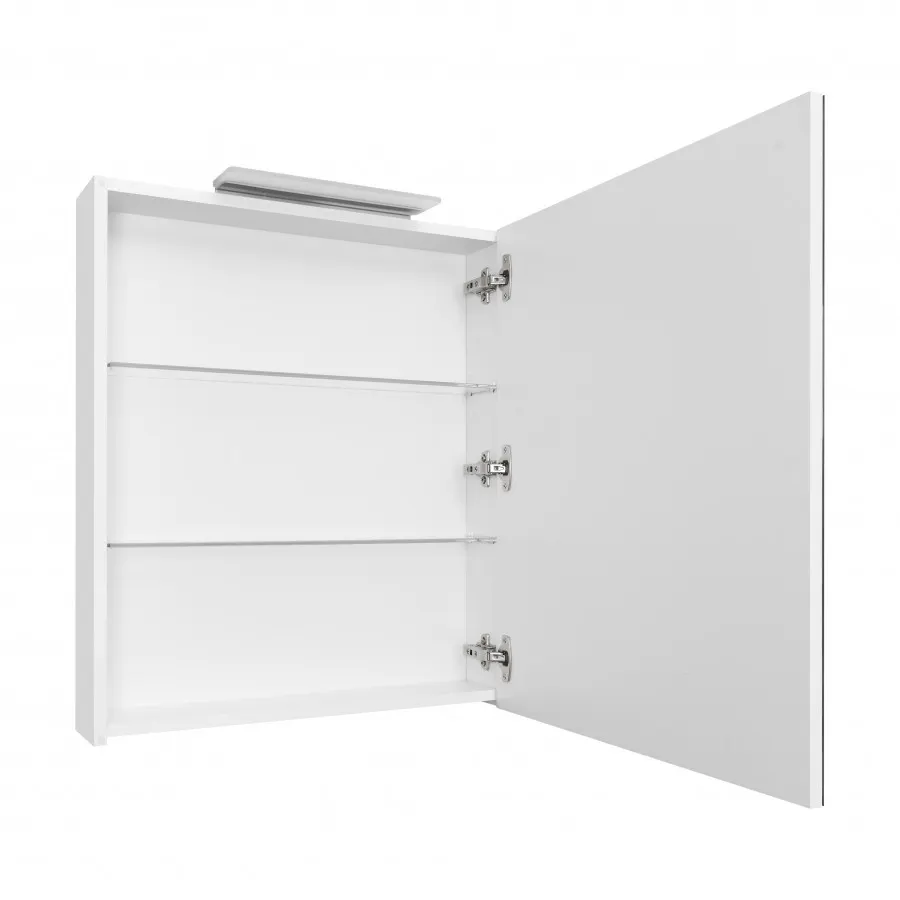 OLETA Зеркальный шкаф 60, правый, белый глянец A857646806 — фото 2, Зеркальные шкафы в ванную