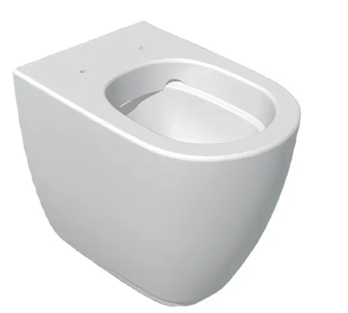 Товар: Унитаз HATRIA Fusion A0Y1ZA25 напольный безободковый слив универсальный цвет белый матовый - фото 1 Унитаз HATRIA Fusion A0Y1ZA25 напольный безободковый слив универсальный цвет белый матовый — фото 1, Напольные унитазы