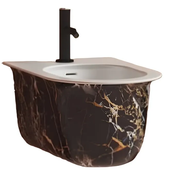 Биде Artceram CHIC подвесной с одним отверстием цвет Portoro gold CHB001 48 00 — фото 3, Биде подвесные