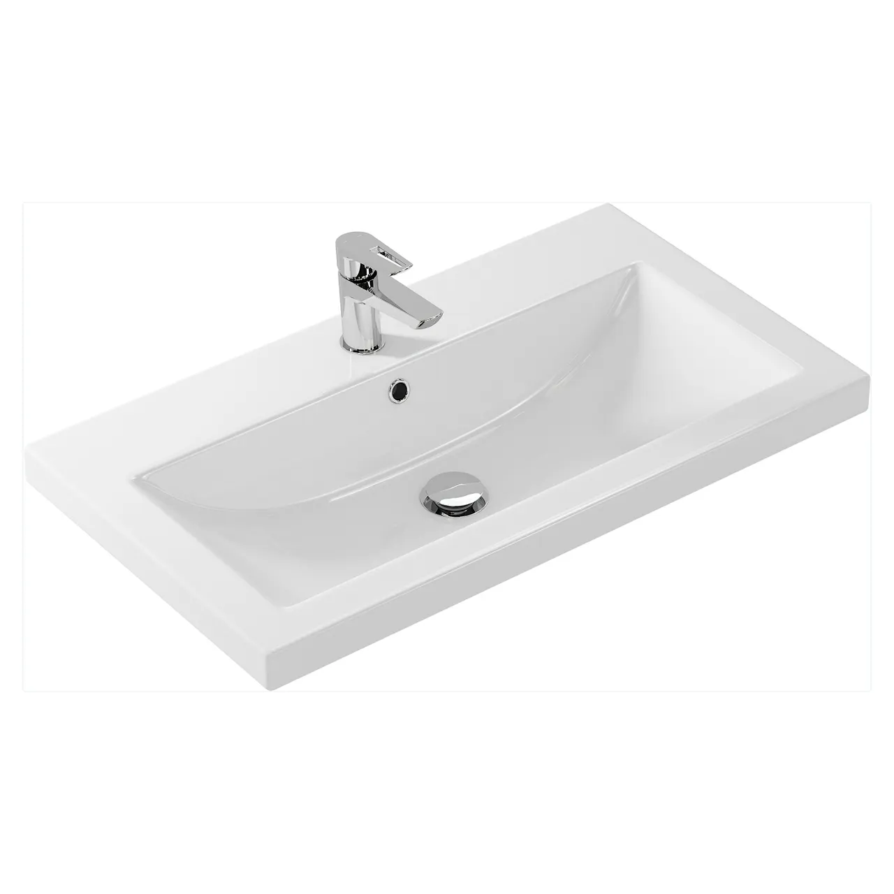 Товар: Умывальник мебельный COMO 80см / CERSANIT S-UM-COM80/1-w - фото 1 Умывальник мебельный COMO 80см / CERSANIT S-UM-COM80/1-w — фото 1, Раковины