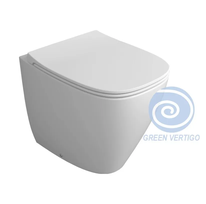 Унитаз SIMAS JUNIPER напольный приставной безободковый цвет белый JU01 — фото 1, Подвесные унитазы