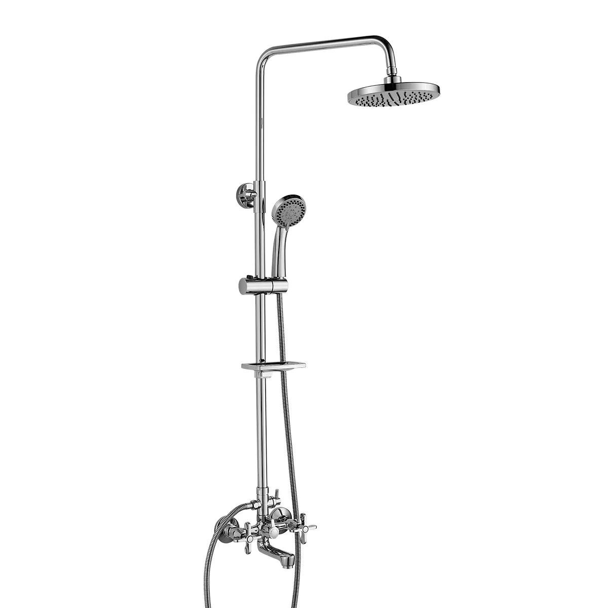 Товар: RS42 Смеситель для ванны-душа, пов.излив 130мм с верх.лейкой 'Троп.дождь', р/ДВ, хром,ROS,RS42-46 - фото 1 RS42 Смеситель для ванны-душа, пов.излив 130мм с верх.лейкой 'Троп.дождь', р/ДВ, хром,ROS,RS42-46 — фото 1, Смеситель для ванны