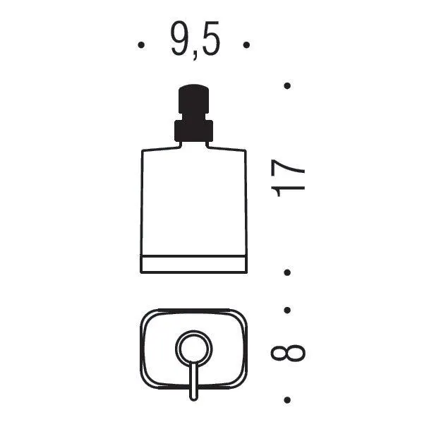 Дозатор COLOMBO DESIGN TIME W4280 настенный цвет хром — фото 2, Дозаторы