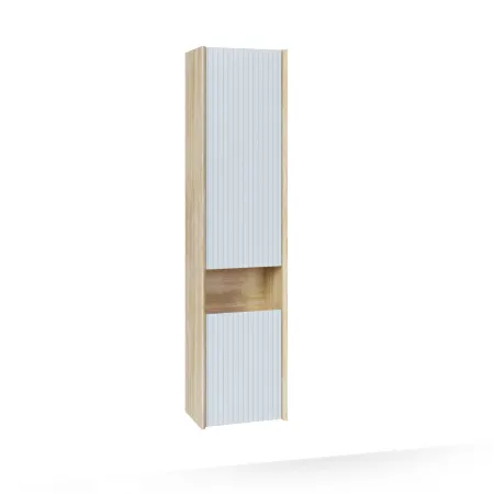 Toss.04.140/P/SS-W/JR Пенал Tossony 140 подвесной Сонома светлая/Белый белый JORNO — фото 2, Пеналы для ванной комнаты