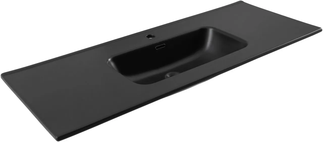 Товар: Раковина Aquanet Flat 120 черная матовая 00329258 - фото 4 Раковина Aquanet Flat 120 черная матовая 00329258 — фото 4, Раковины