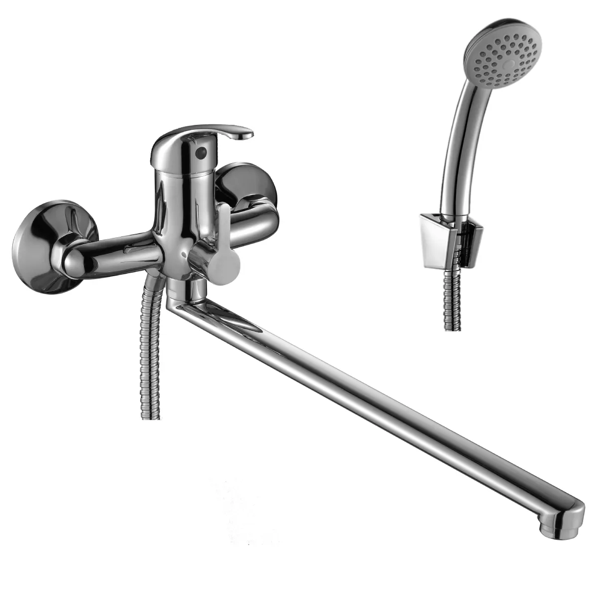 A35 Смеситель для ванны, монолитный излив 350мм, р/ОД, хром, ROS, A35-32 — фото 1, Смеситель для ванны