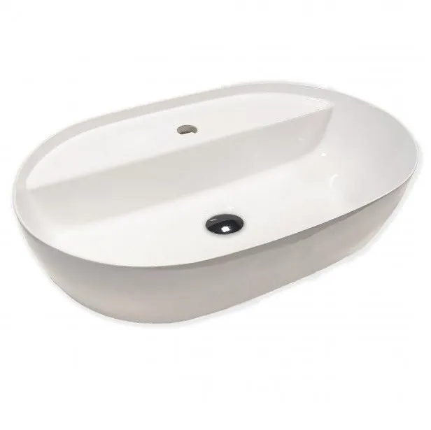 Товар: Раковина HATRIA HAPPY HOUR Y8AM01 накладная с одним отверстием без перелива цвет белый - фото 1 Раковина HATRIA HAPPY HOUR Y8AM01 накладная с одним отверстием без перелива цвет белый — фото 1, Раковины