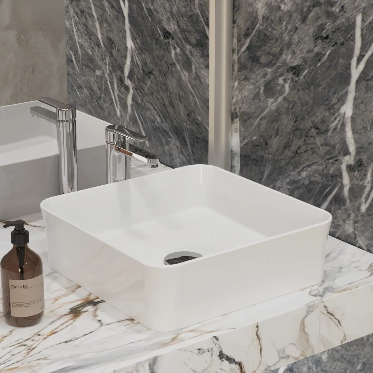 Товар: Раковина Ambassador Conrad 226T20002 (388*388*115) БЕЛАЯ - фото 2 Раковина Ambassador Conrad 226T20002 (388*388*115) БЕЛАЯ — фото 2, Раковины